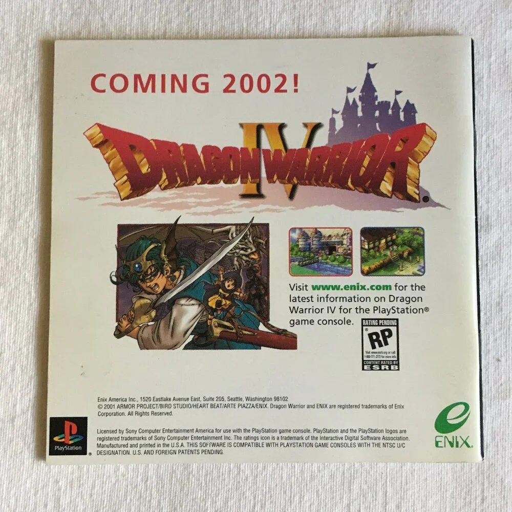 Dragon Warrior VII Sony Ps1 Without Box - Picture 8 of 11